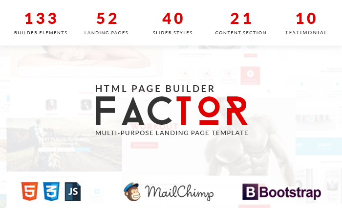 Factor - Multipurpose Landing Page Template With Page Builder 