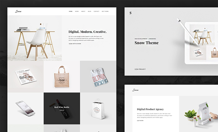 Snow | Minimal HTML Portfolio