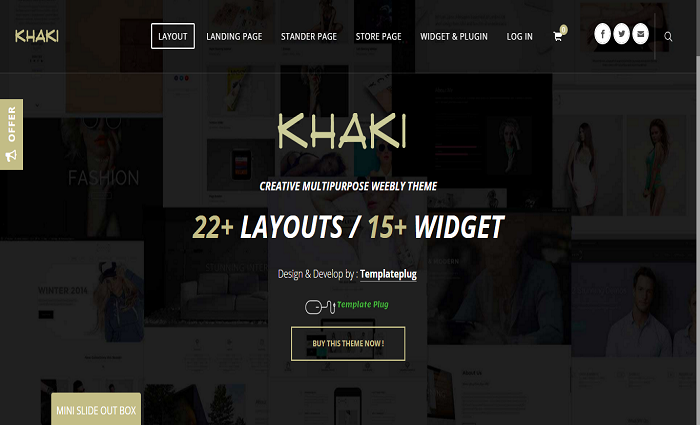 Khaki Creative Weebly Template