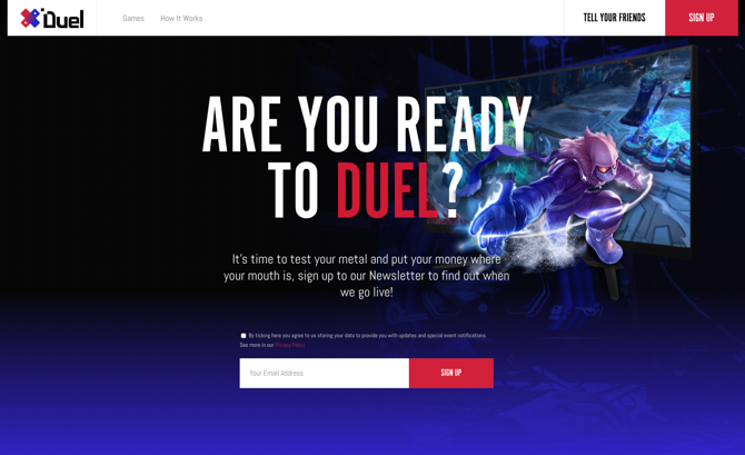 Duel Gaming Marketing Site