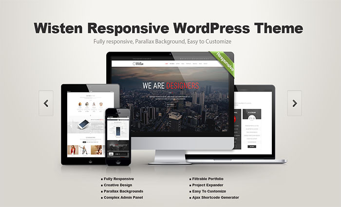 Wisten - WP One Page Parallax