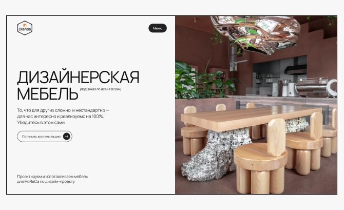 Website for design furniture