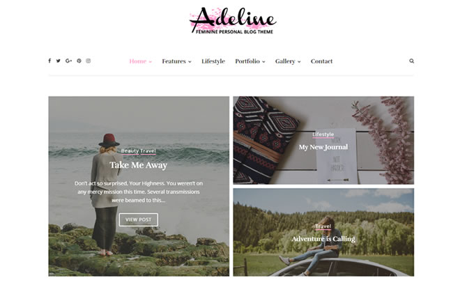 Adeline WordPress Blog Theme