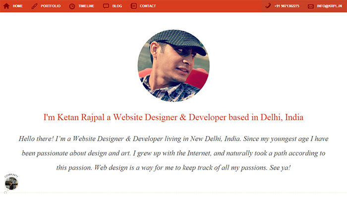 Ketan Rajpal Website Designer and Developer based in New Delhi