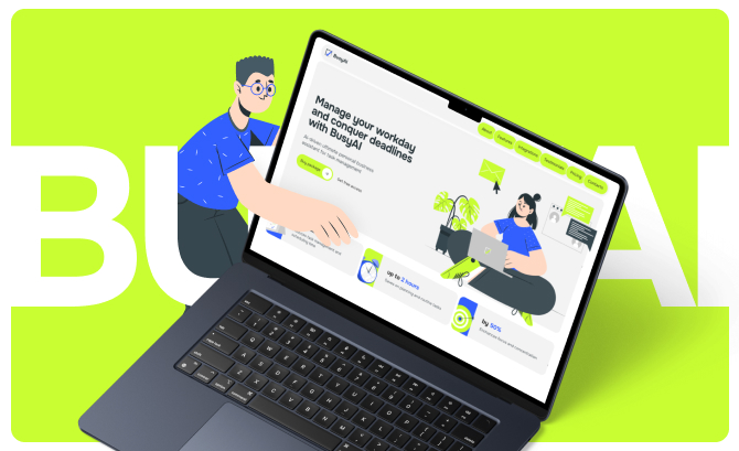 BusyAI landing page